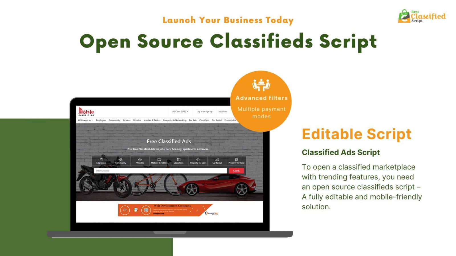 Open source classifieds script